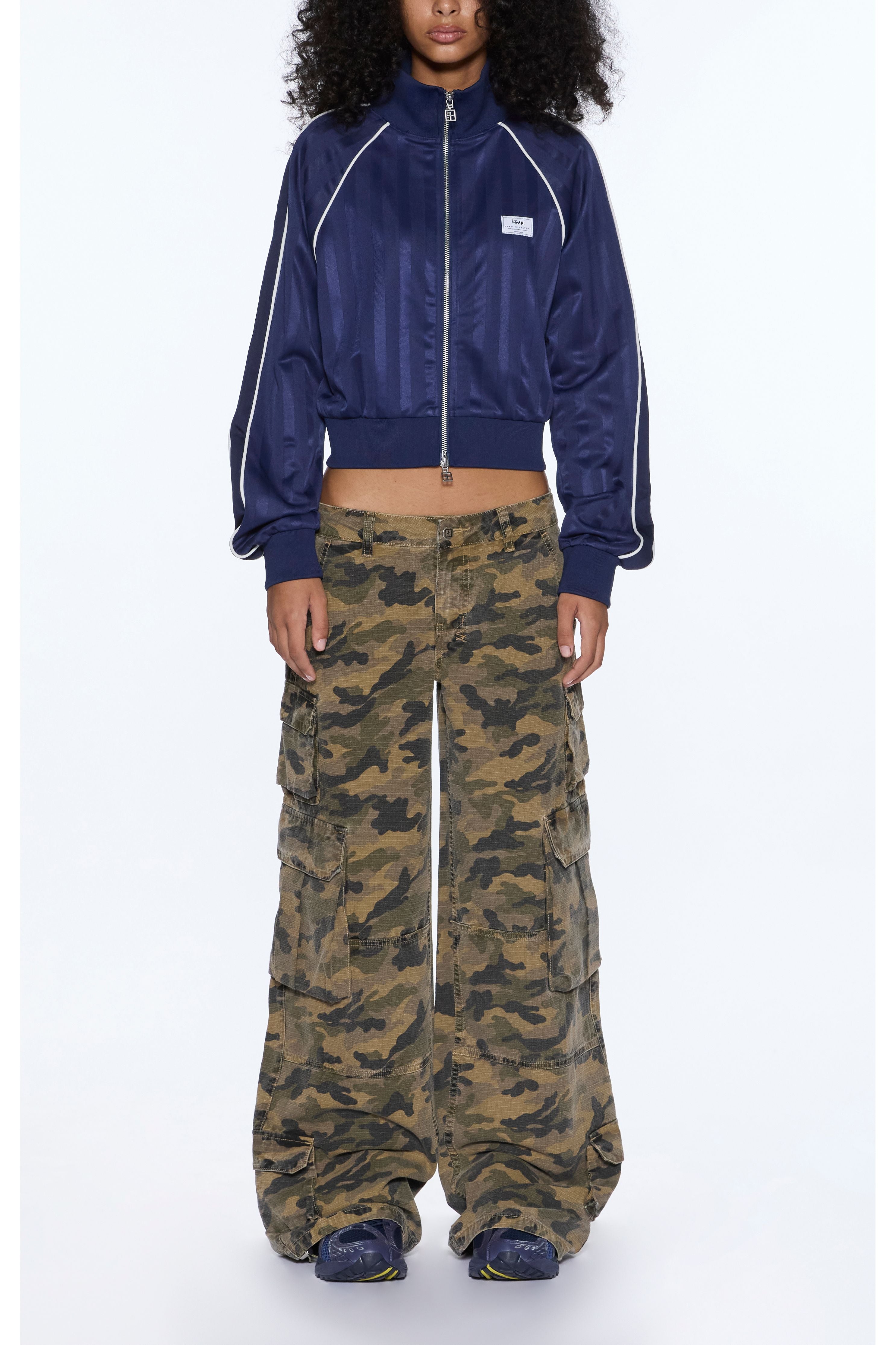 cropped traktop navy