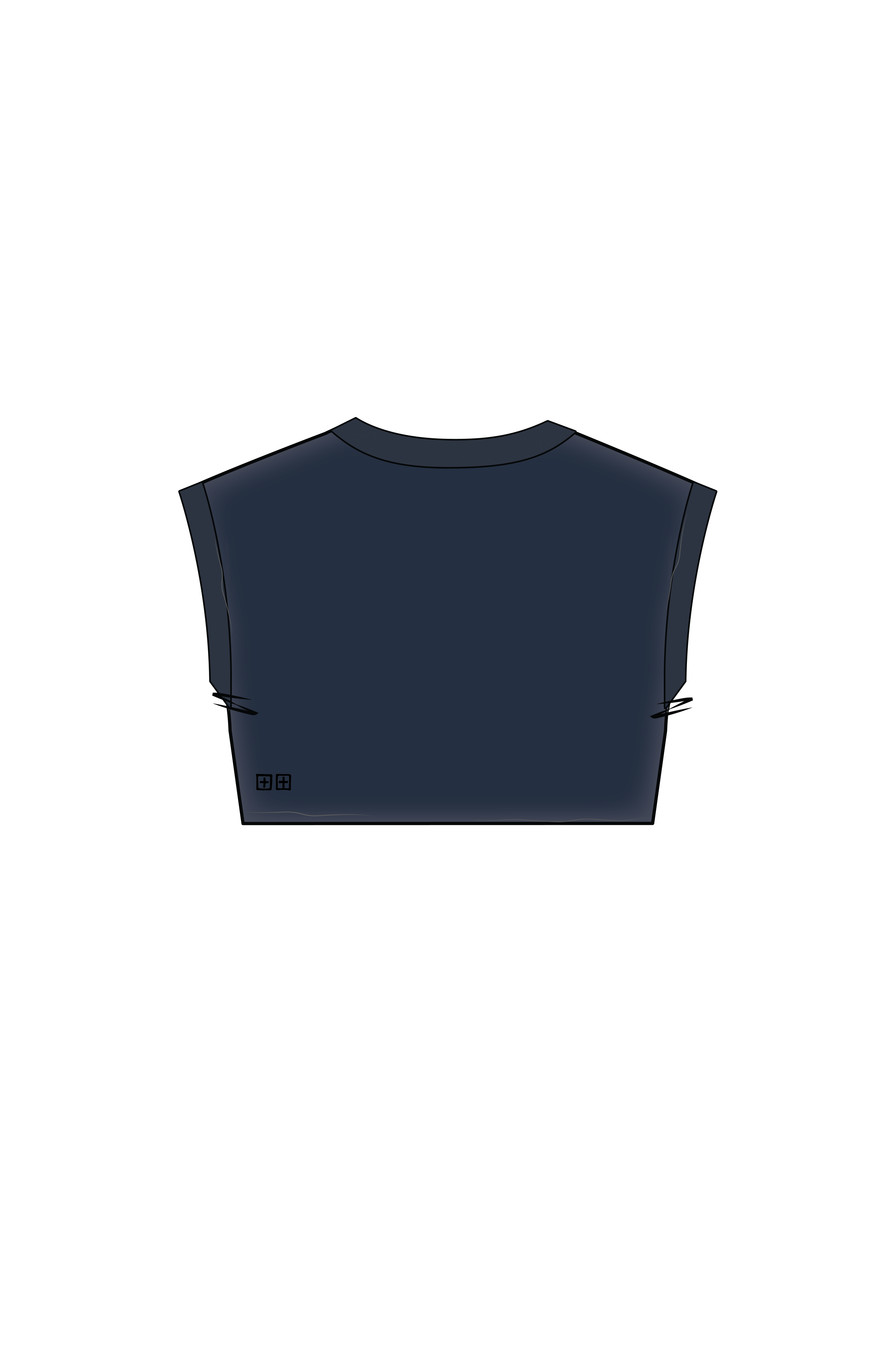 labels crop tank navy