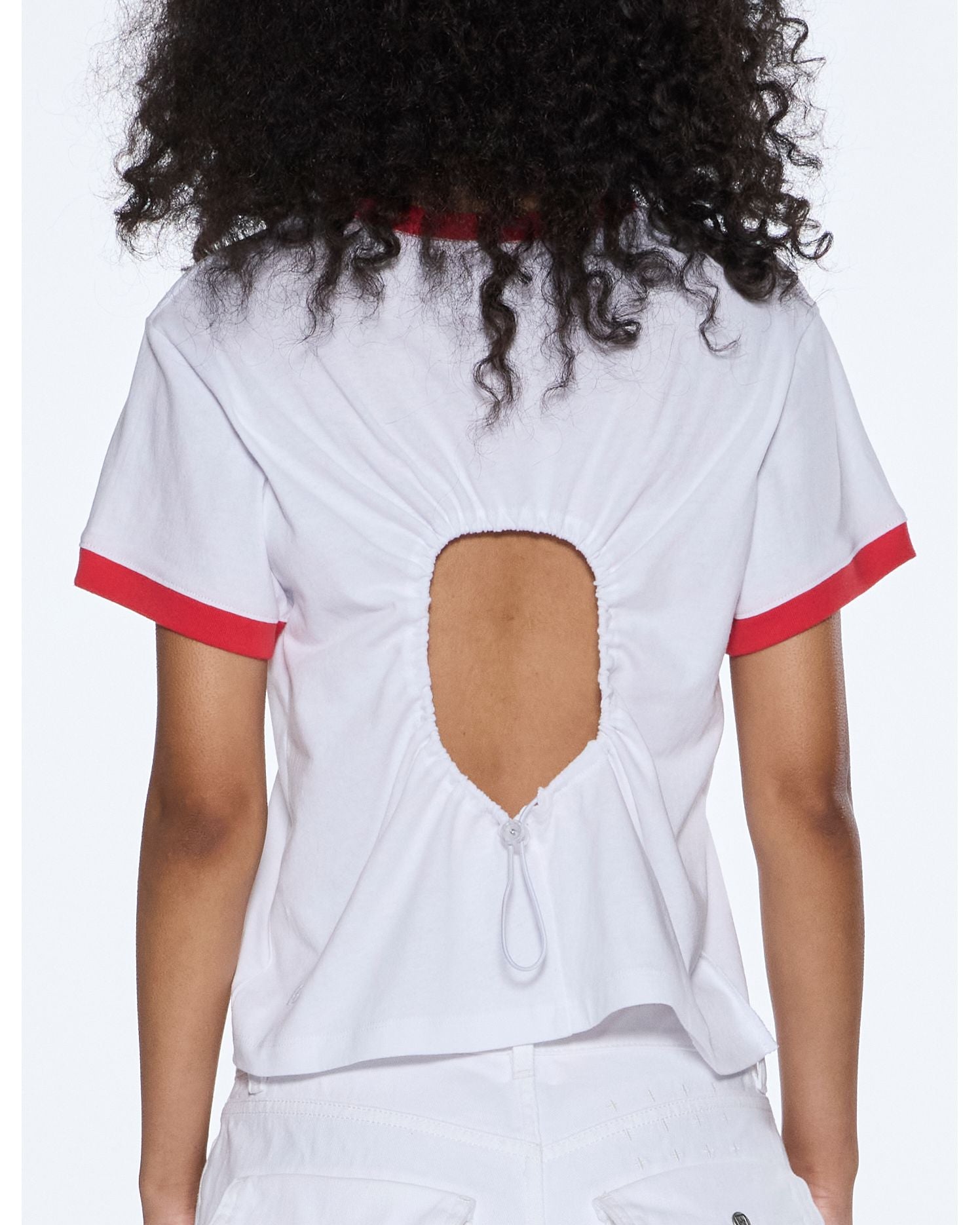 varsity shrunken ss tee white