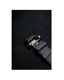 Close-up of a quick release mechanism on a durable rubber watch strap for XP1, blending style and functionality.