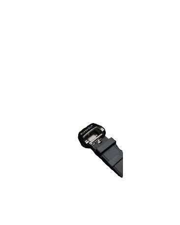 Close-up of a quick release mechanism on a durable rubber watch strap for XP1, blending style and functionality.