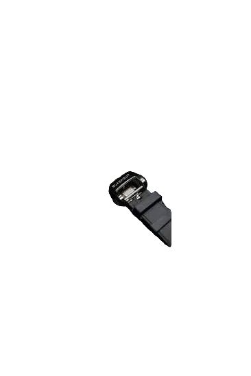 Close-up of a quick release mechanism on a durable rubber watch strap for XP1, blending style and functionality.