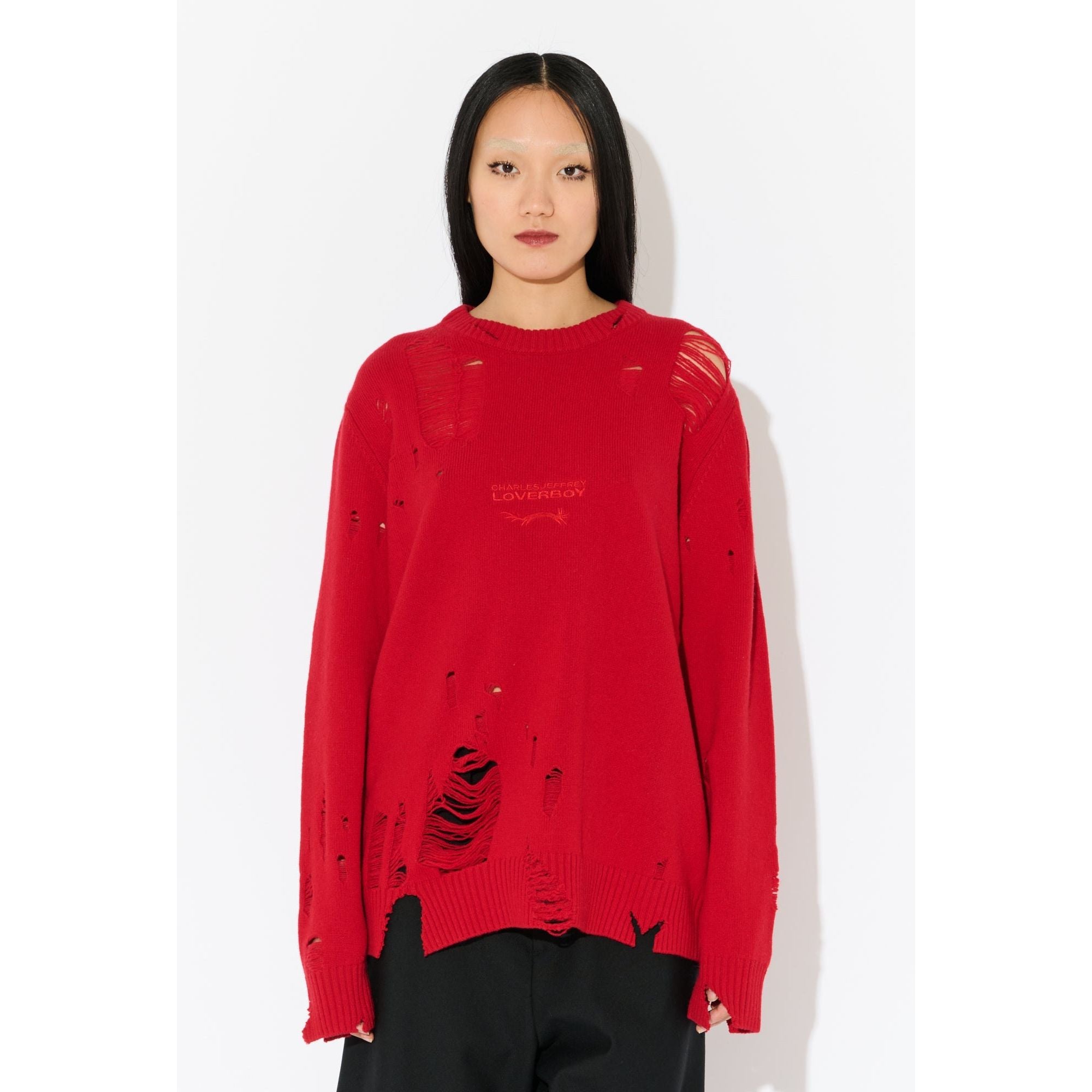 DISTRESSED LOGO JUMPER