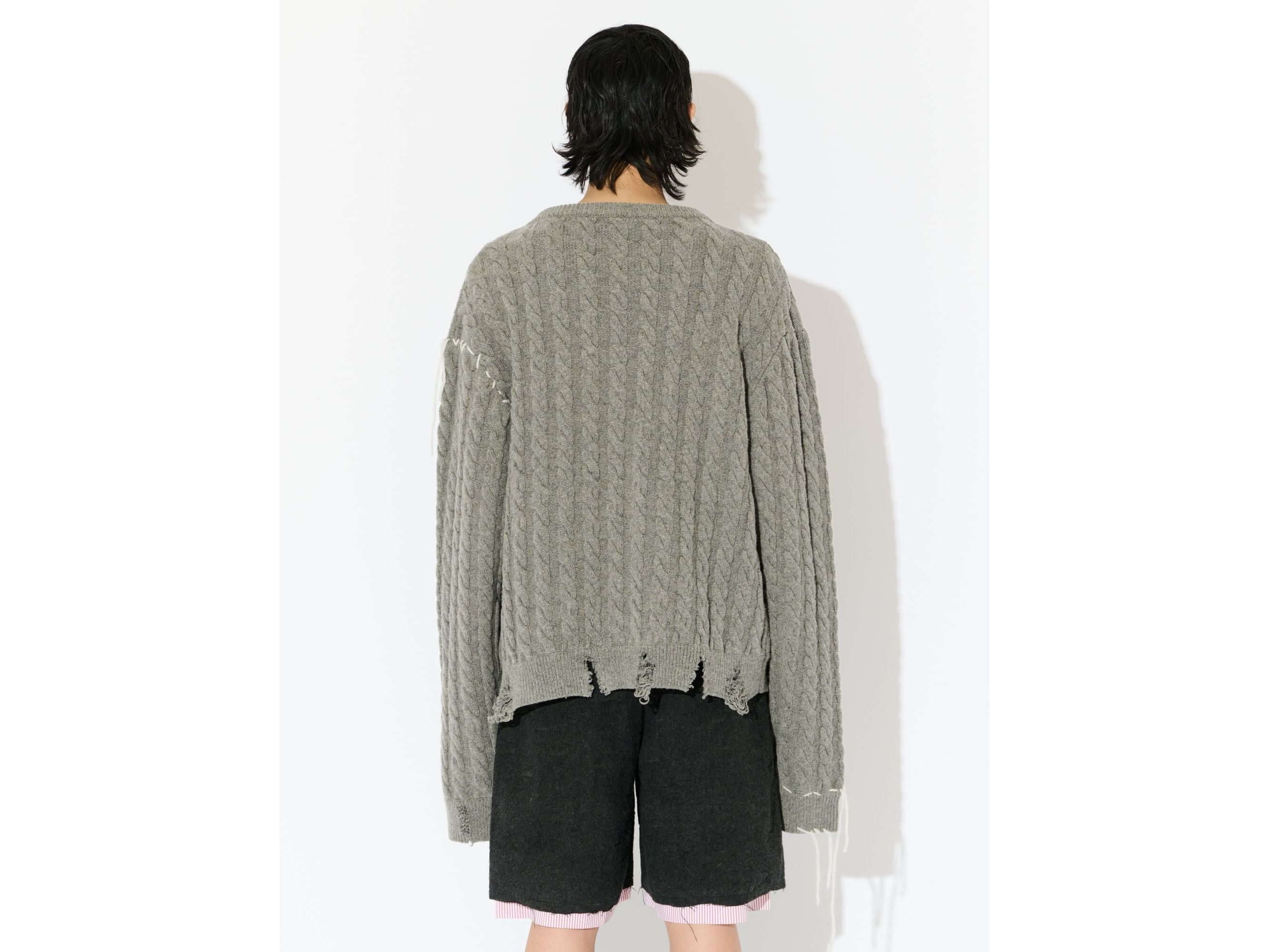 LABEL CABLE KNITTED JUMPER