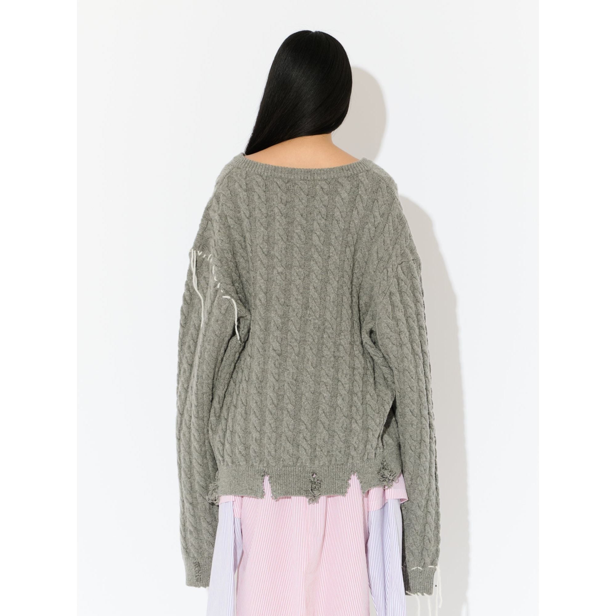 LABEL CABLE KNITTED JUMPER