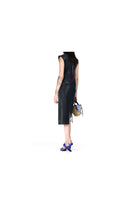 Glazed Denim Belted Dress