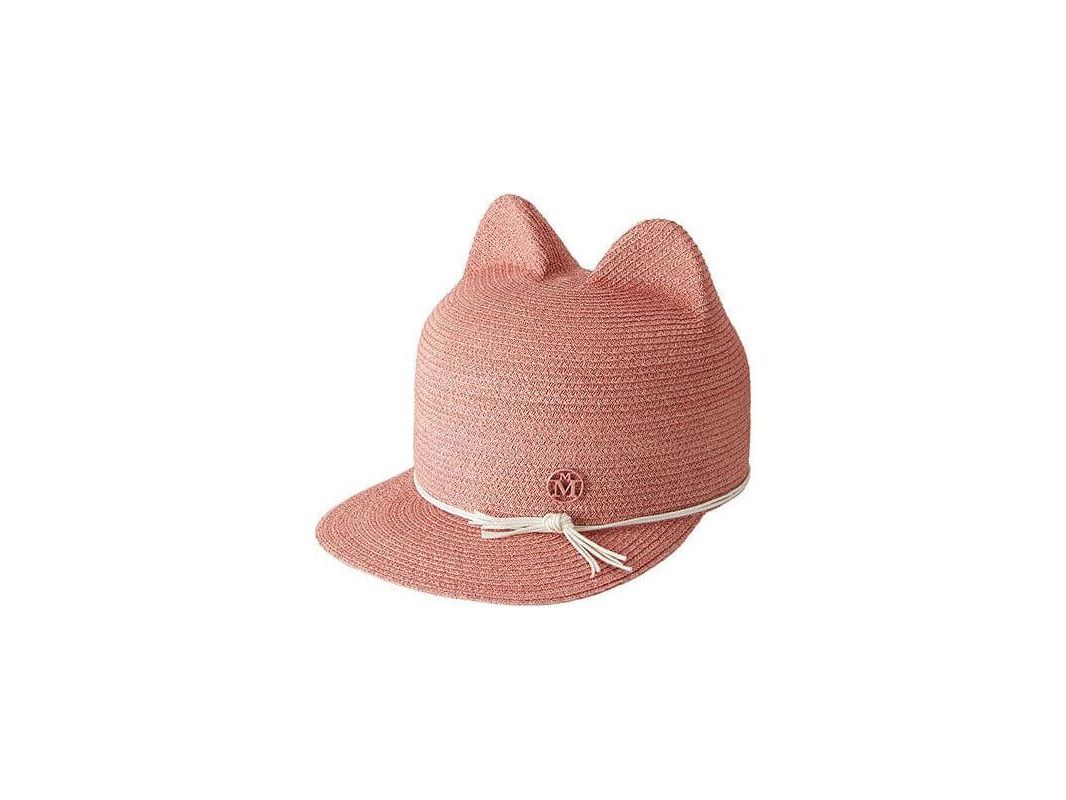 Chapeau casquette Jamie pour enfants, style pratique et protection solaire, couleur rose avec oreilles de chat.