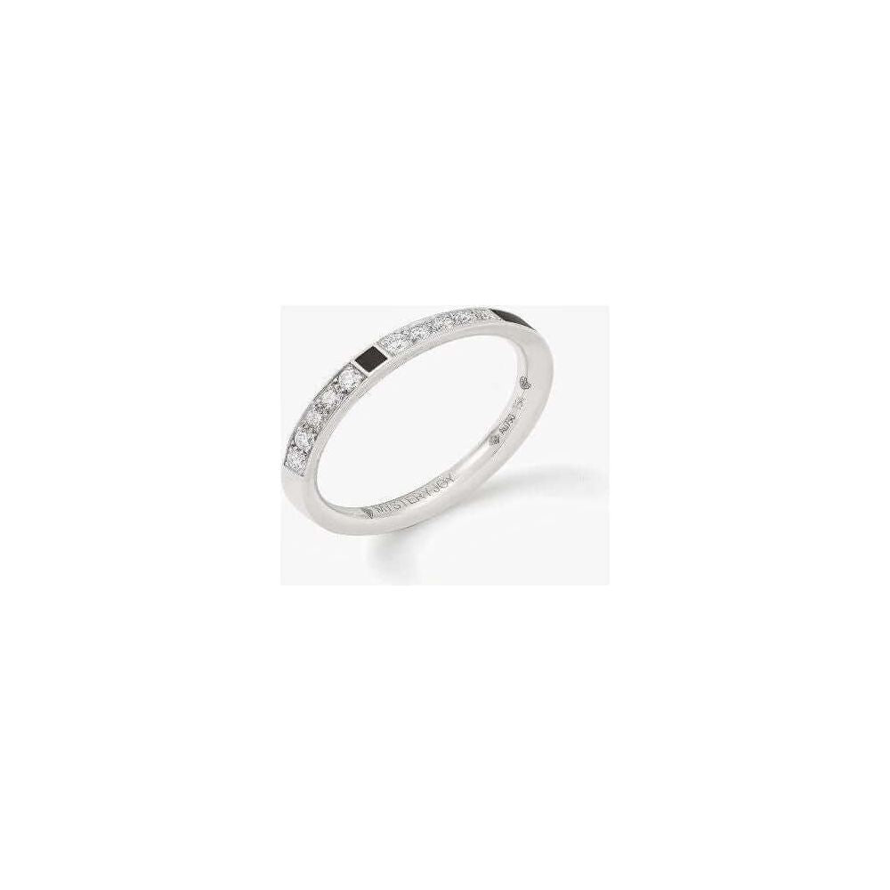 Alliance Mirage en or blanc 18 carats avec diamants D-F de 0,18 carat, un bijou élégant et intemporel.