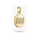 Pendentif charm angélique 000 en plaqué or, orné de trois pierres blanches en zirconium.