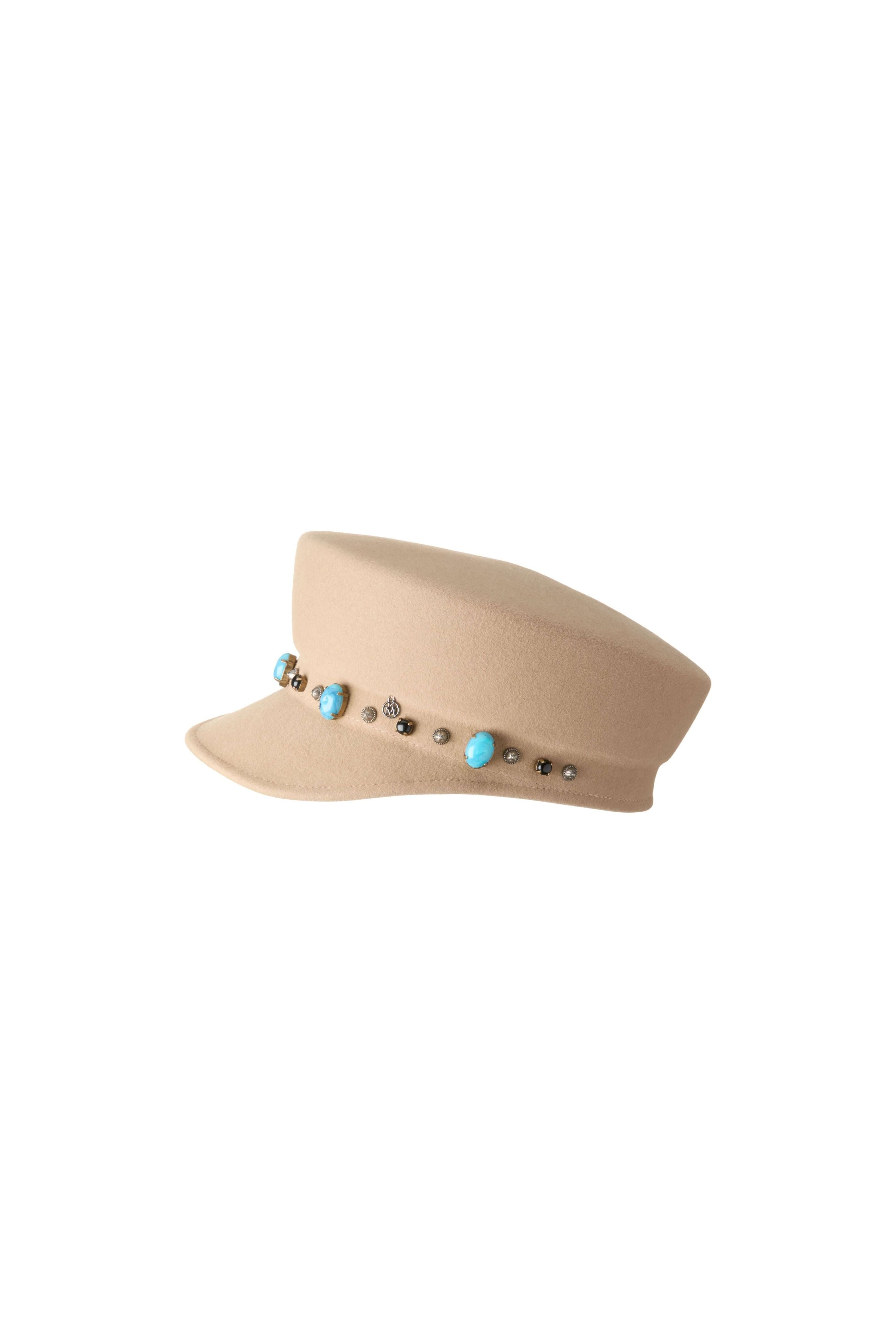 Abby Hat stone & Studs On Felt #Wool
