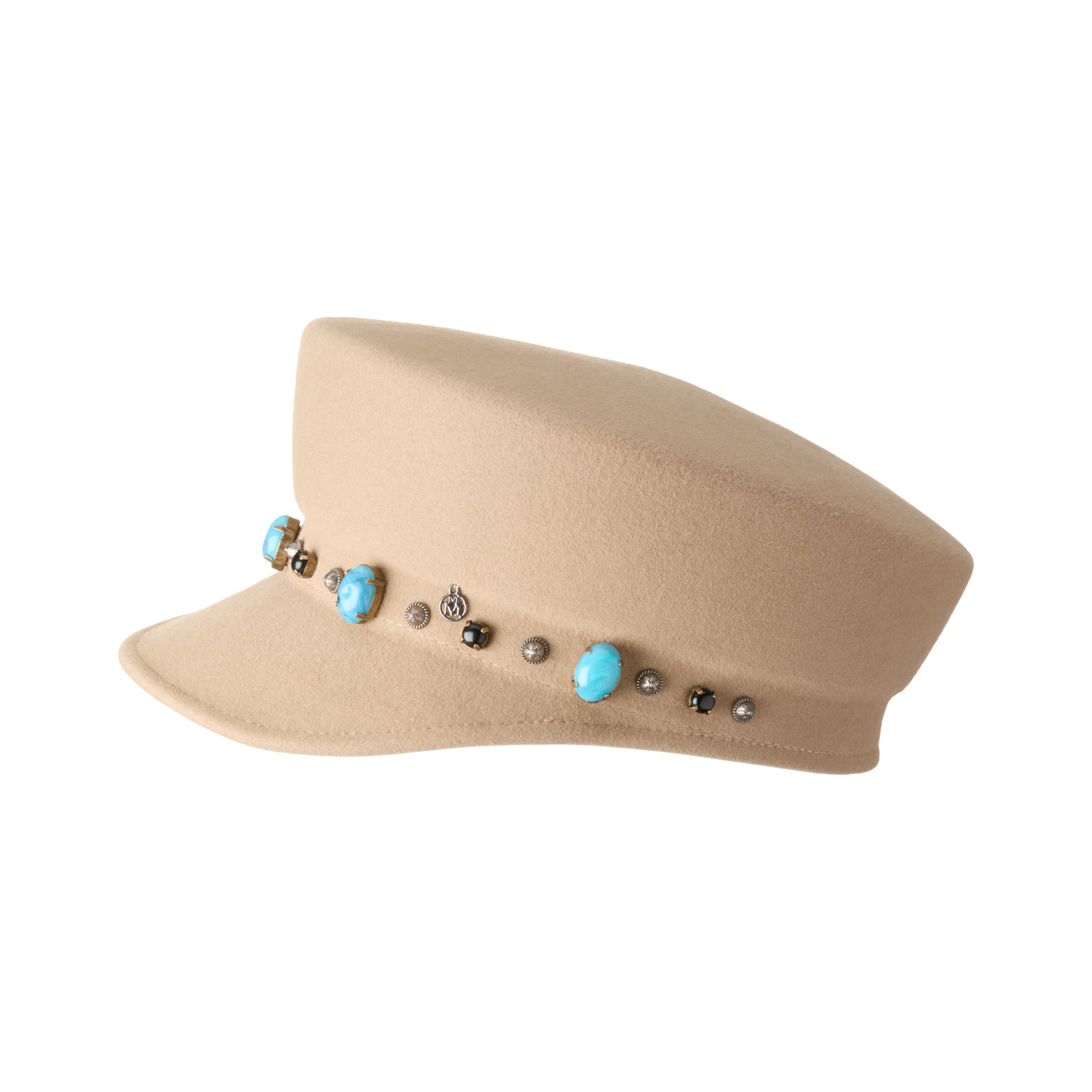 Abby Hat stone & Studs On Felt #Wool