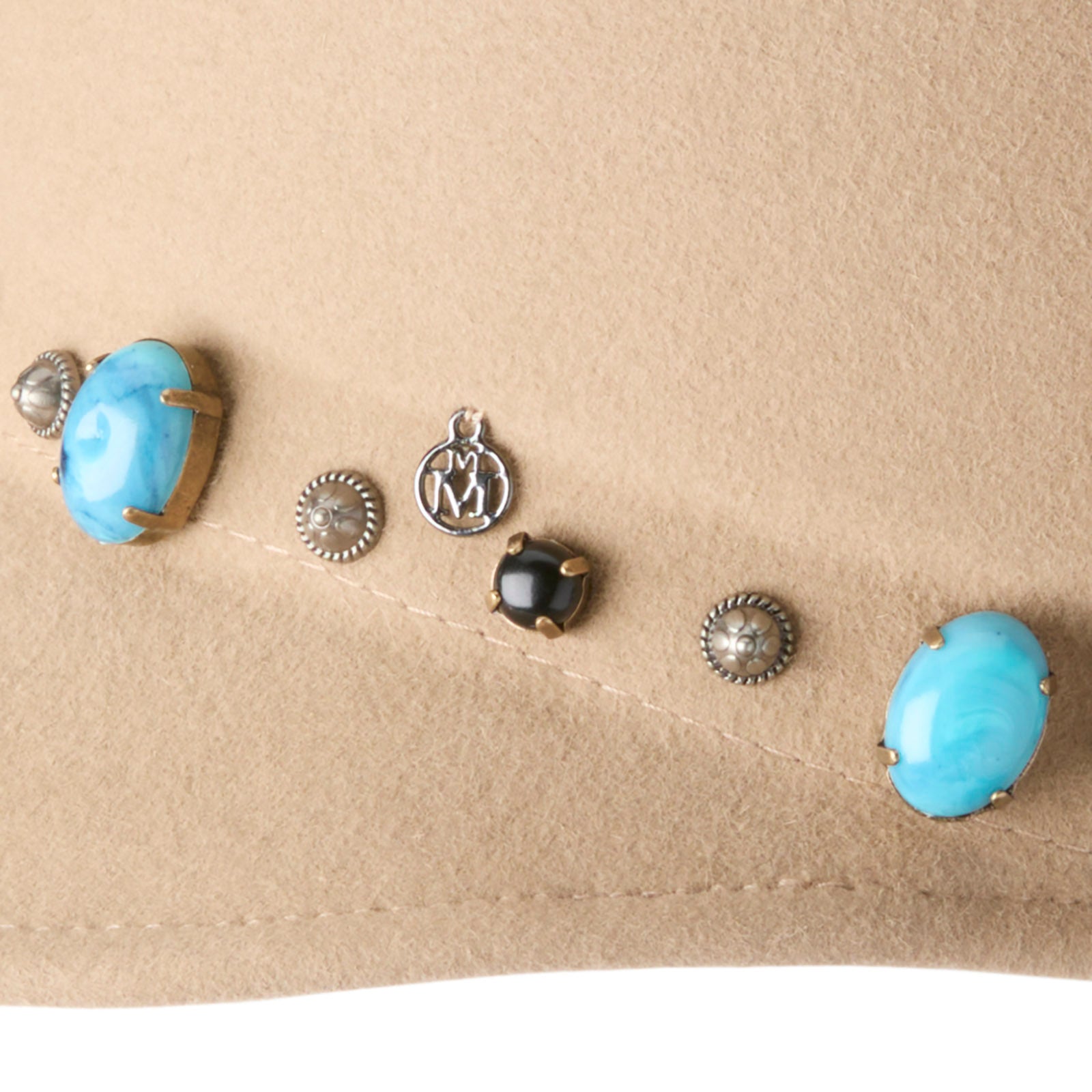 Abby Hat stone & Studs On Felt #Wool