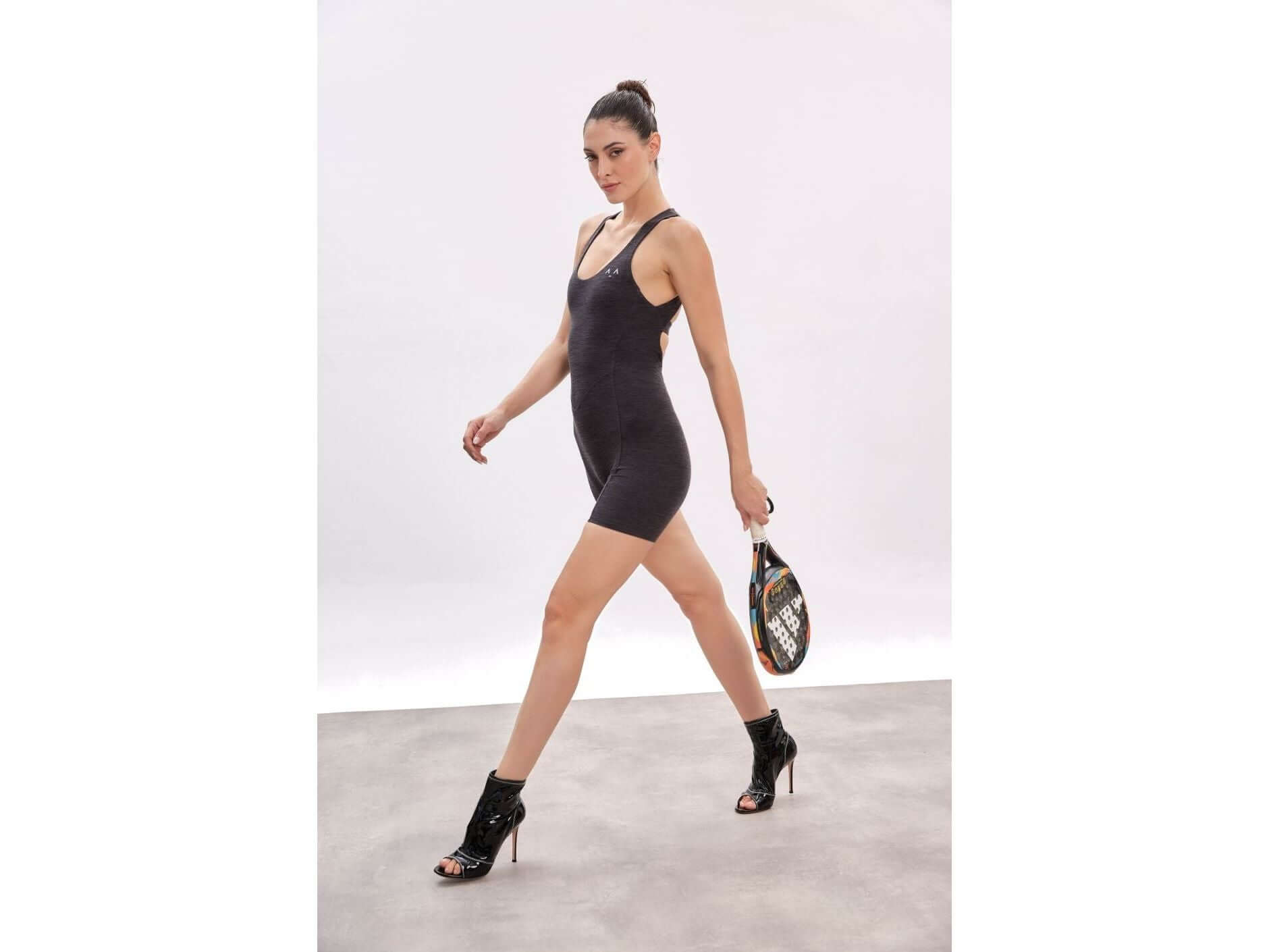 Ribbed Sculpt Open Back Jumpsuit