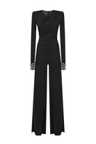 JUMPSUIT IN FLUID J. W/EMBR