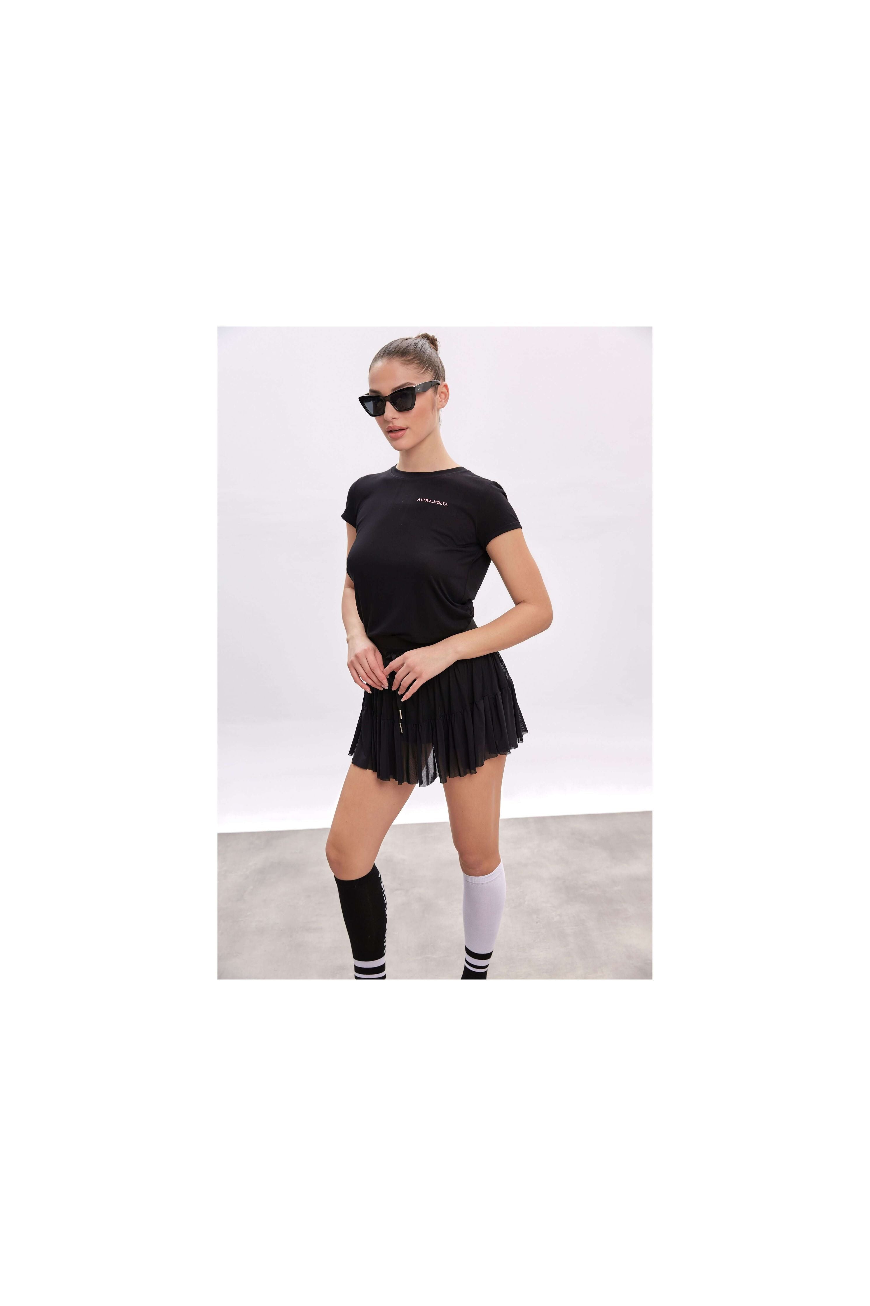 Layered Mesh Skirt with Inner Shorts