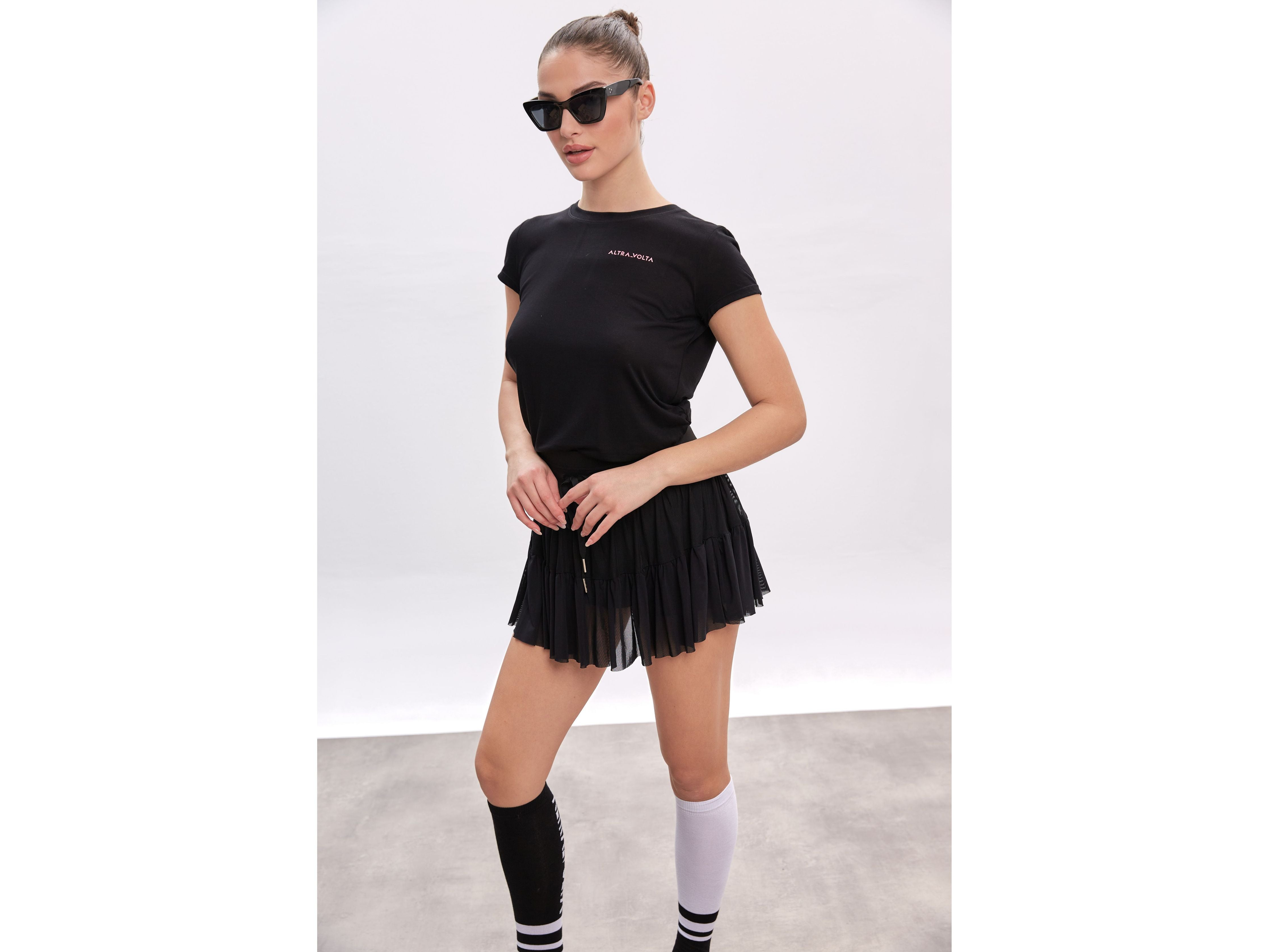 Layered Mesh Skirt with Inner Shorts
