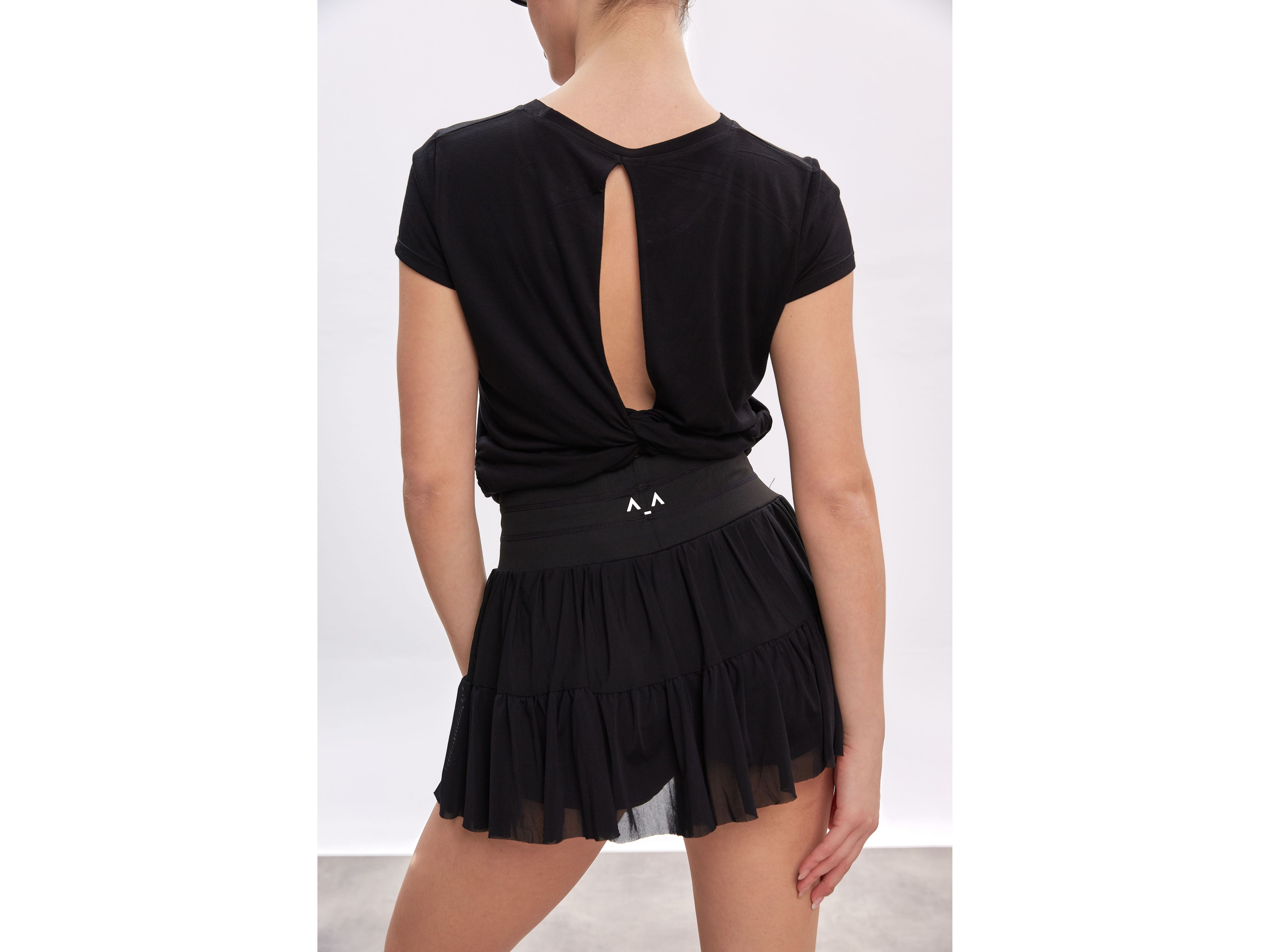 Layered Mesh Skirt with Inner Shorts