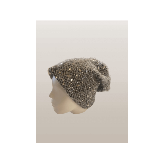 Chapeau Jude à paillettes en gris, un accessoire de mode étincelant pour soirées et looks quotidiens.