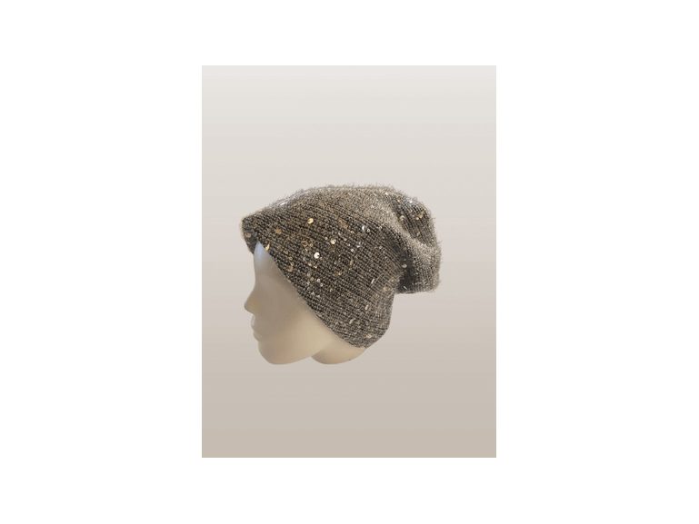 Chapeau Jude à paillettes en gris, un accessoire de mode étincelant pour soirées et looks quotidiens.