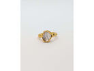 Gold Shelly Mother of Pearl Textured Bezel Ring