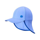Casquette bleue pour enfants en tissu lycra, protection UV et imperméable, logo Maison Michel.
