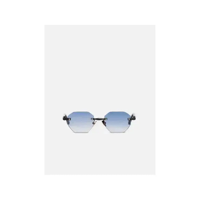 Lunettes de soleil motif octogonal avec dégradé de couleurs, élégance et protection UV.