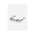 Lunettes de soleil Timothy C303 avec finition noir brillant et verre dégradé bleu, élégance et protection UV.