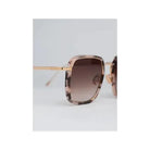 Lunettes de soleil Whitney C140 avec monture rose tortoise et détails en or rose, chic et protectrices.