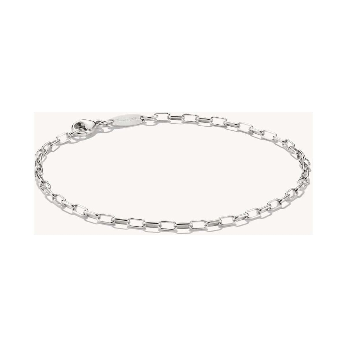 Bracelet charm Paperclip en argent 925 recyclé, design moderne et personnalisable