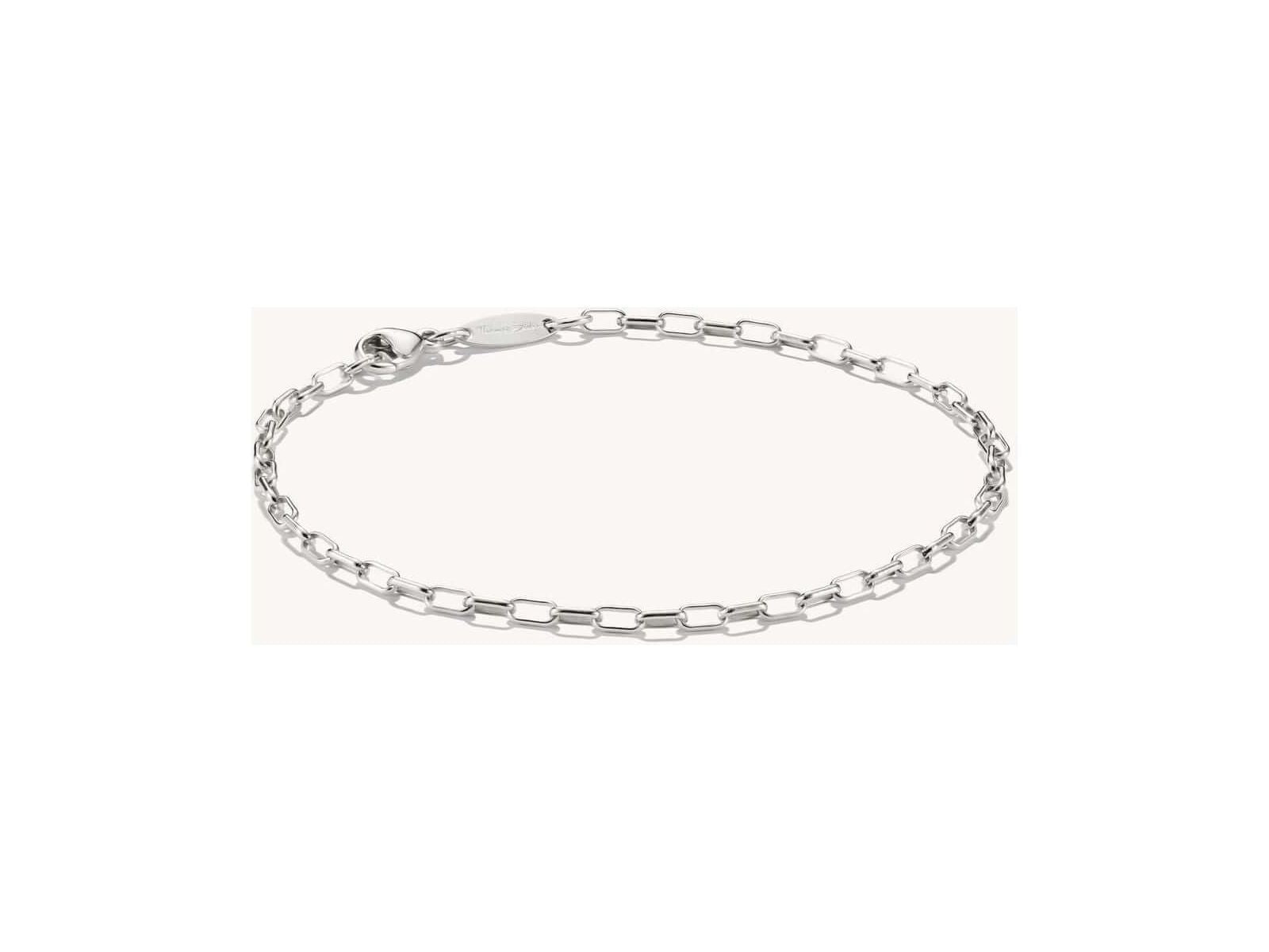 Bracelet charm Paperclip en argent 925 recyclé, design moderne et personnalisable