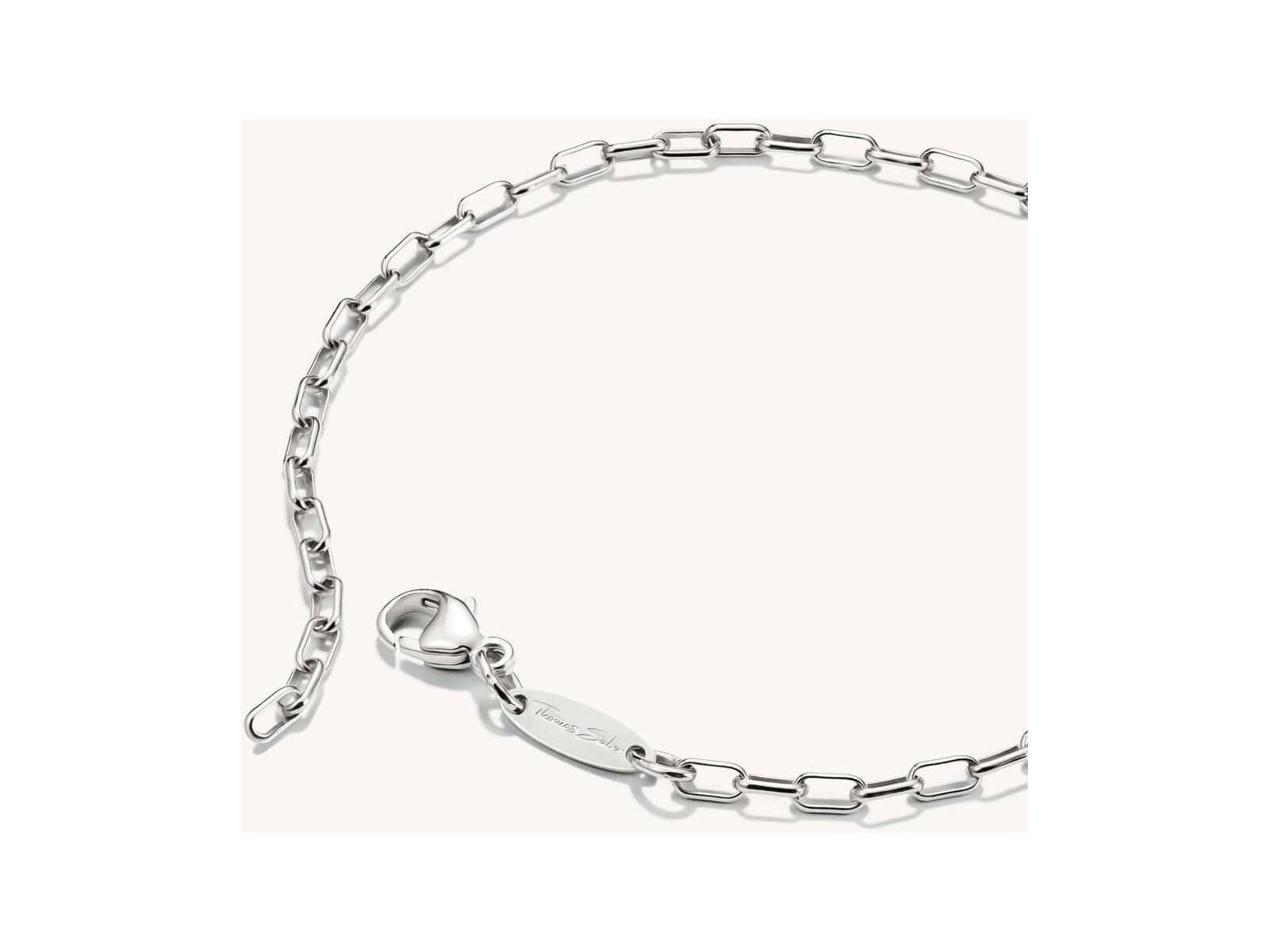 Bracelet charm Paperclip en argent 925 recyclé, au design moderne avec maillons ovales allongés.