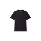 Stylish black short-sleeve polo shirt made of 100% polyamide for comfort and elegance.