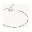 Bracelet charm Figaro en argent 925 recyclé avec maillons ovales et ronds, chaînette d’extension.