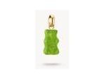 Pendentif charm Ours d'Or en cristal vert avec fermoir doré, inspiré des Goldbears HARIBO.