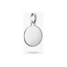 Pendentif médaille Connect Charm en argent recyclé, design épuré pour personnalisation sur bijoux.