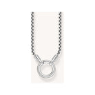 Collier vénitien 2,7 mm en argent noirci avec fermoir rond, 60 cm, élégant et minimaliste.