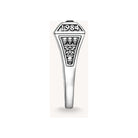 Bague collège ring in silver, engraved with '1984' and decorative skull design, handcrafted by THOMAS SABO.