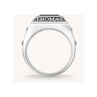 Bague collège ring by THOMAS SABO featuring a sleek silver design with engraved logo and classic aesthetic.