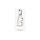 Pendentif charm lettre B en argent 925 recyclé, design moderne pour personnaliser vos bijoux.