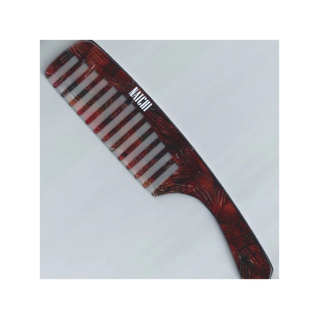 Peigne Wet Comb en acétate de cellulose, avec dents larges pour démêler en douceur les cheveux, écolo et durable.
