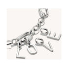 Pendentif charm en argent 925 en forme de lettres 'LOVE', parfait pour personnaliser vos bijoux.