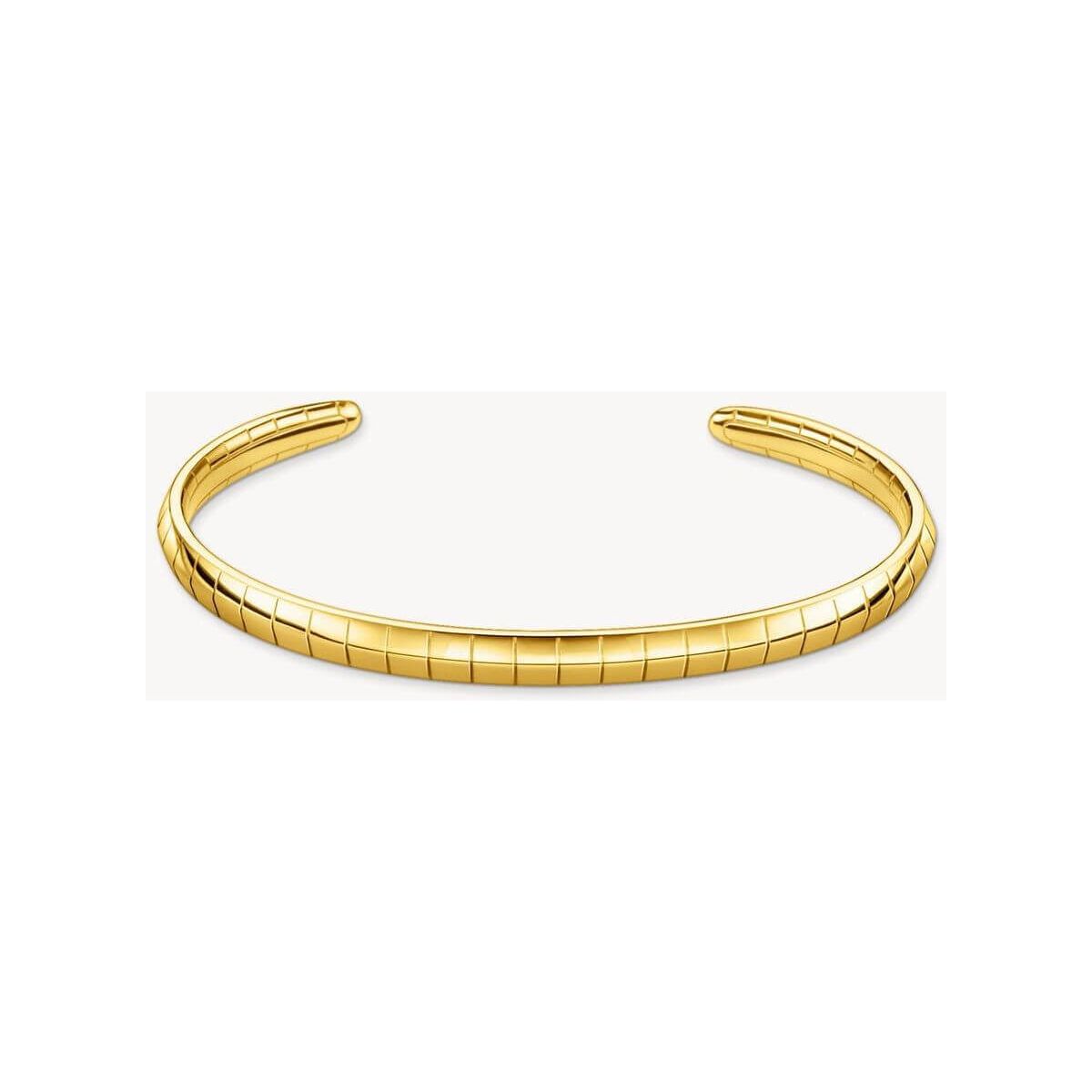 Bracelet jonc peau de serpent or, élégant et minimaliste avec motif graphique, bijou exclusif THOMAS SABO.