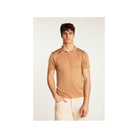 Polo fil lumière Babar en polyamide, élégant et confortable, modèle homme à manches courtes, couleur beige.