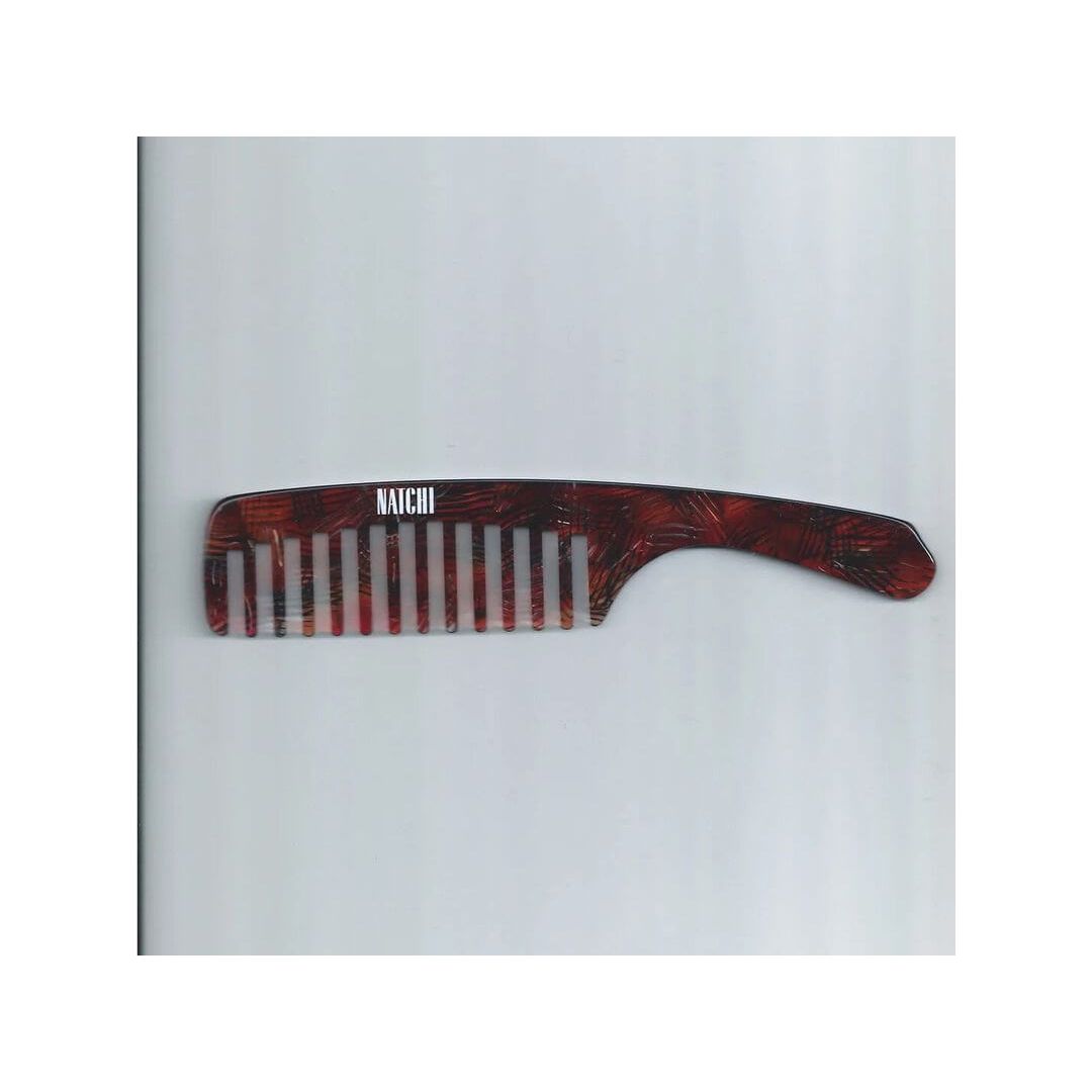 Peigne Wet Comb en acétate de cellulose, dents larges pour démêlage doux et éco-responsable.