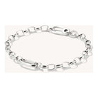 Bracelet charm en argent recyclé avec maillons et Connect Link, parfait pour personnaliser avec des pendentifs.