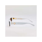 Lunettes de soleil Flick blanches en acétate, offrant élégance et protection UV à 100%.