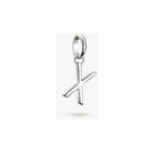 Pendentif charm en argent 925 recyclé en forme de lettre X pour personnaliser vos bijoux.