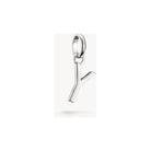 Pendentif charm lettre 'Y' en argent 925 recyclé, design rectiligne pour personnaliser bijoux.