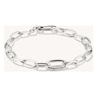 Bracelet charm en argent 925 recyclé avec maillons ovales pour charms personnalisés.