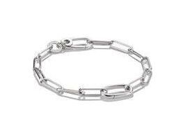 Bracelet en argent 925 avec design paperclip et Connect Link, moderne et élégant.